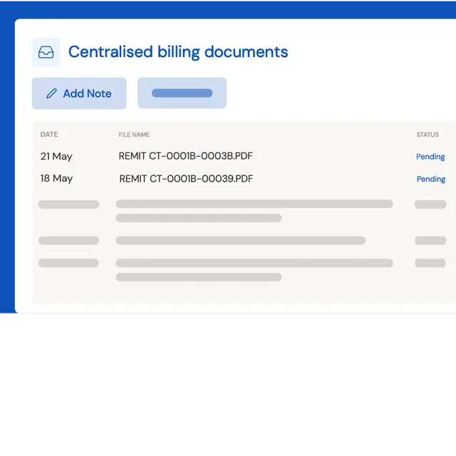 Centralised billing documents in the Opypro platform